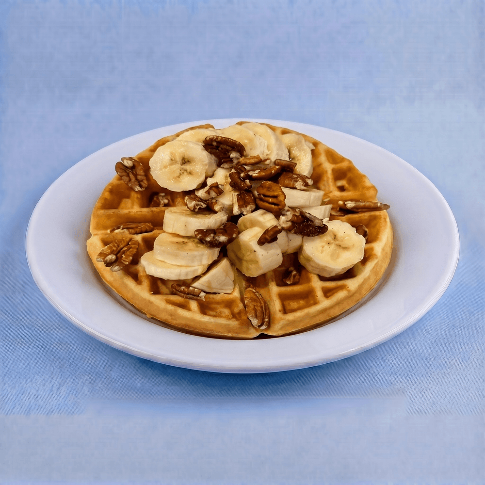 Pecan and Banana Waffle
