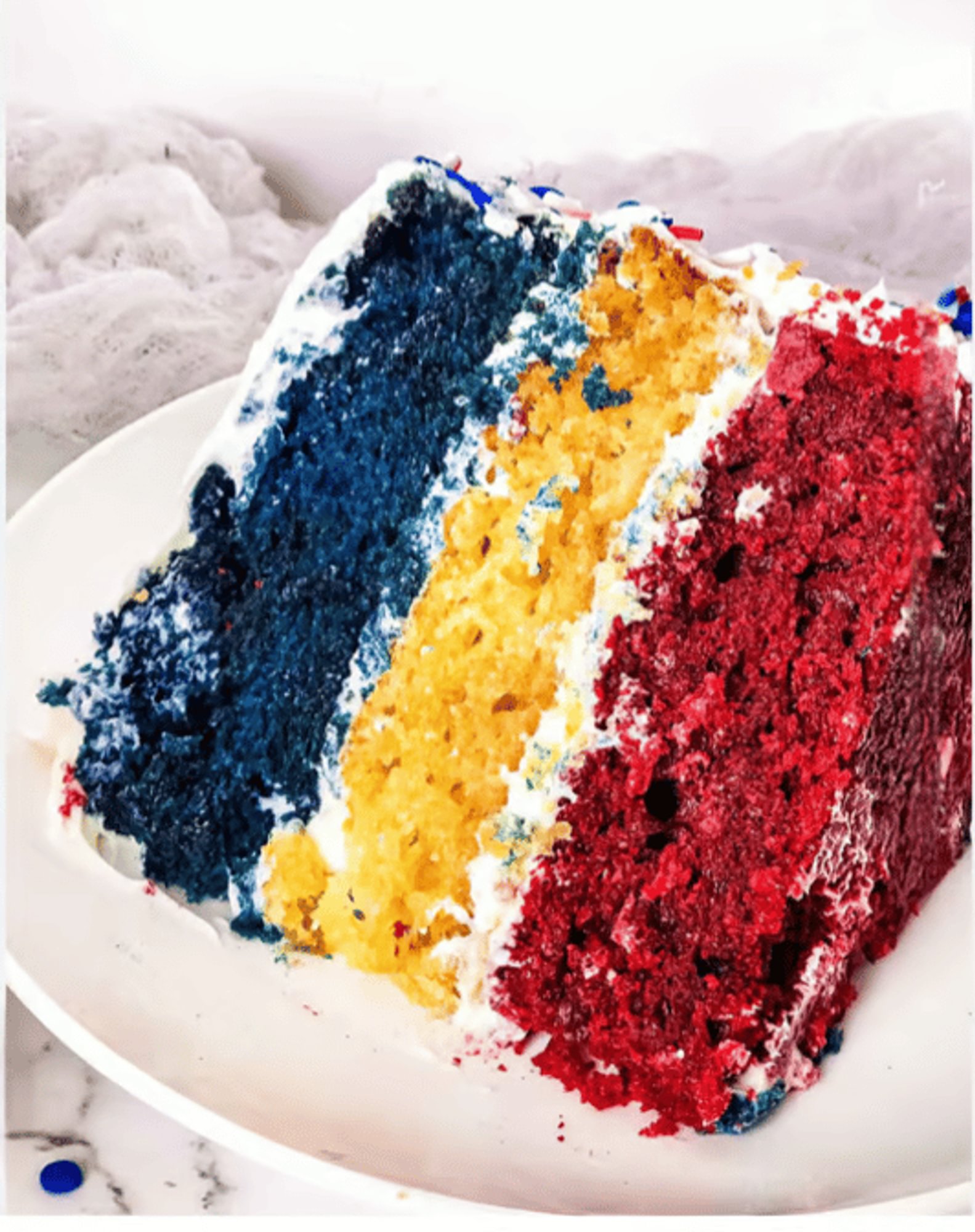 Red White and Blue Velvet Cake
