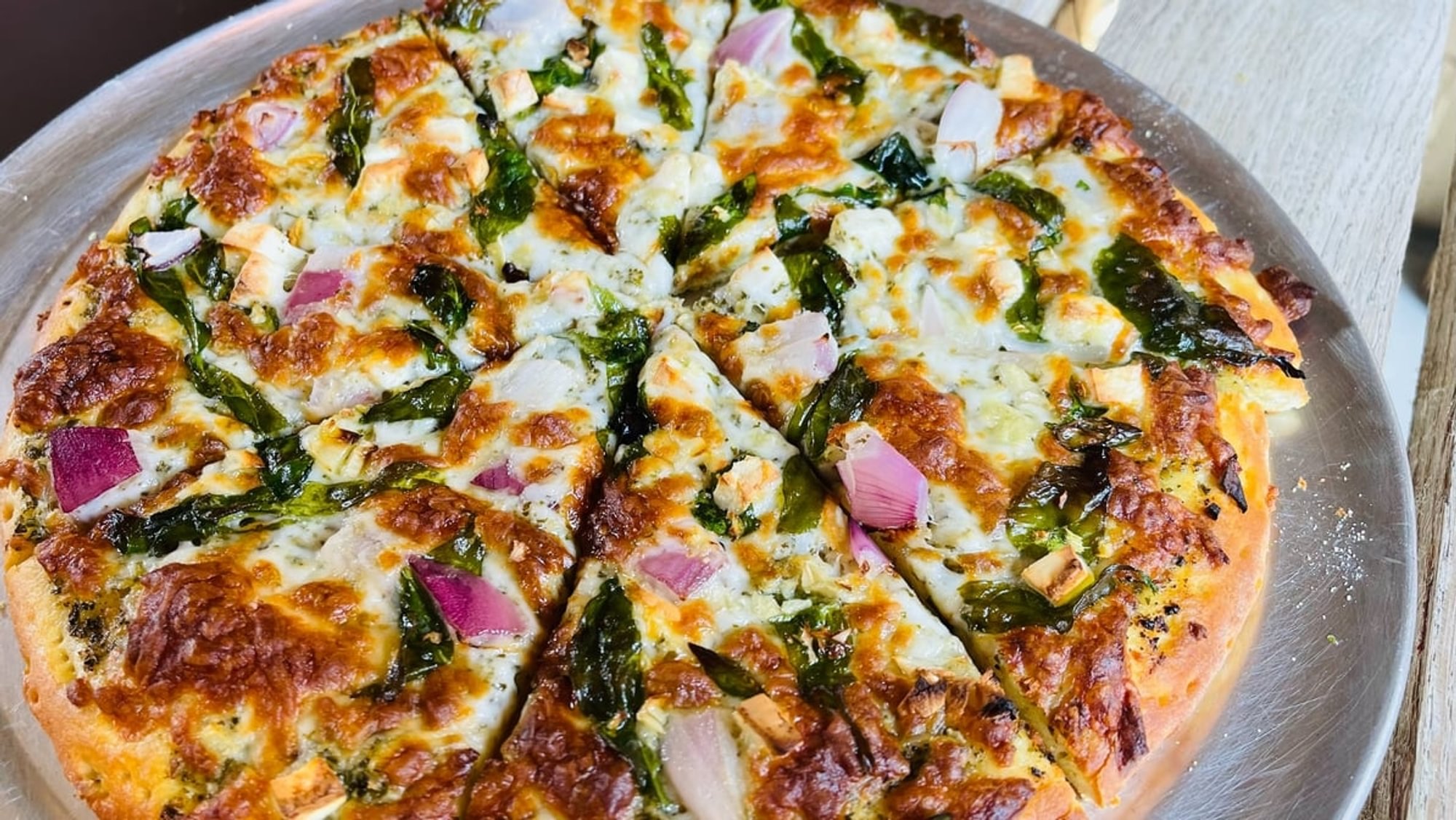 Palak Paneer Pizza
