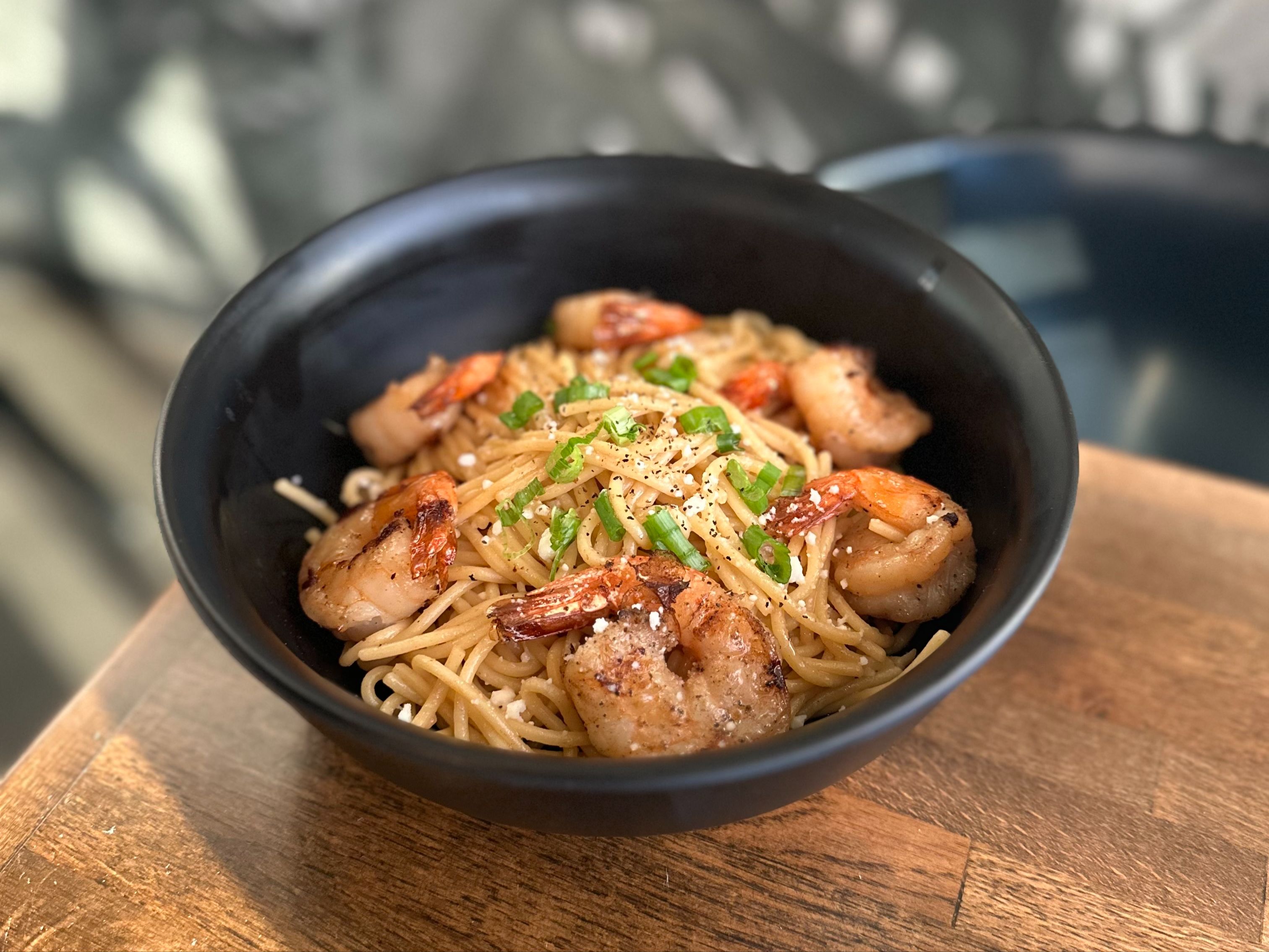 Garlic Noodles with Shrimp