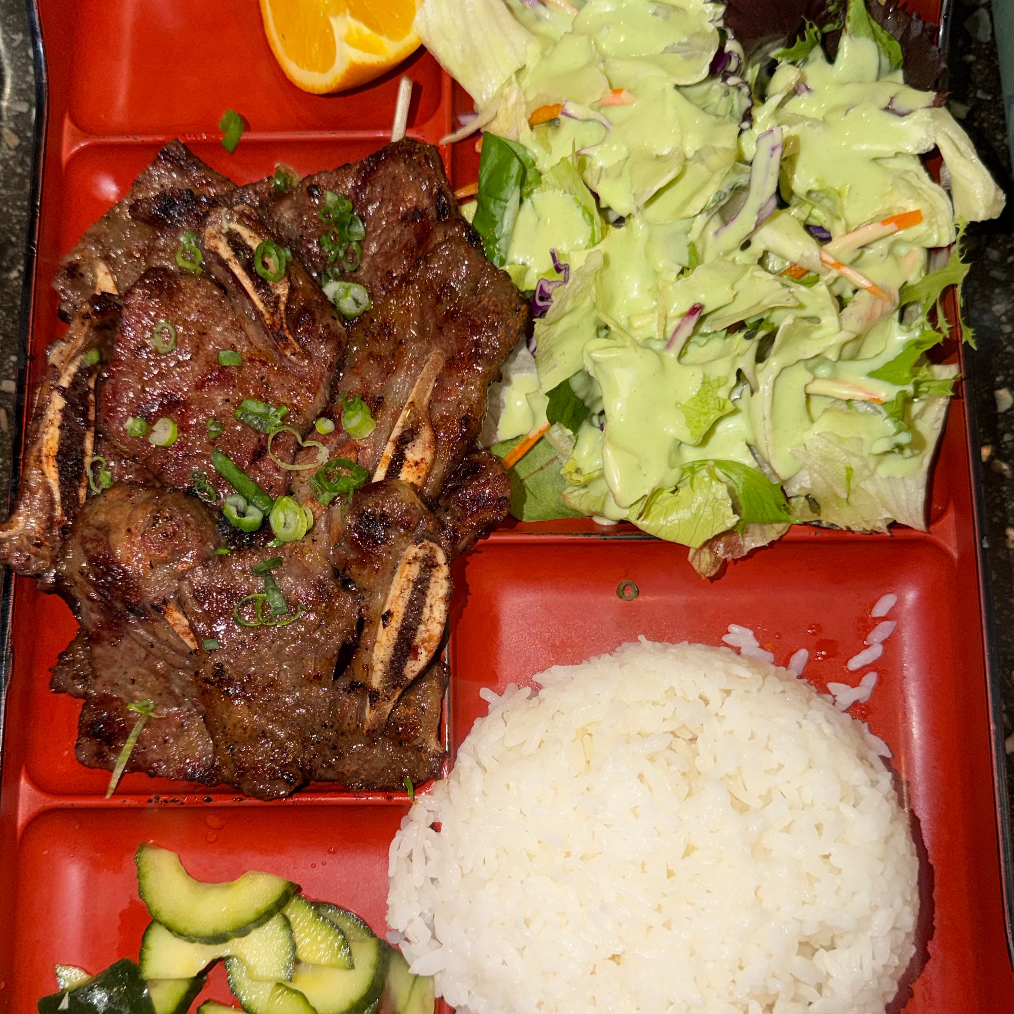 Korean Kalbi Bento Box