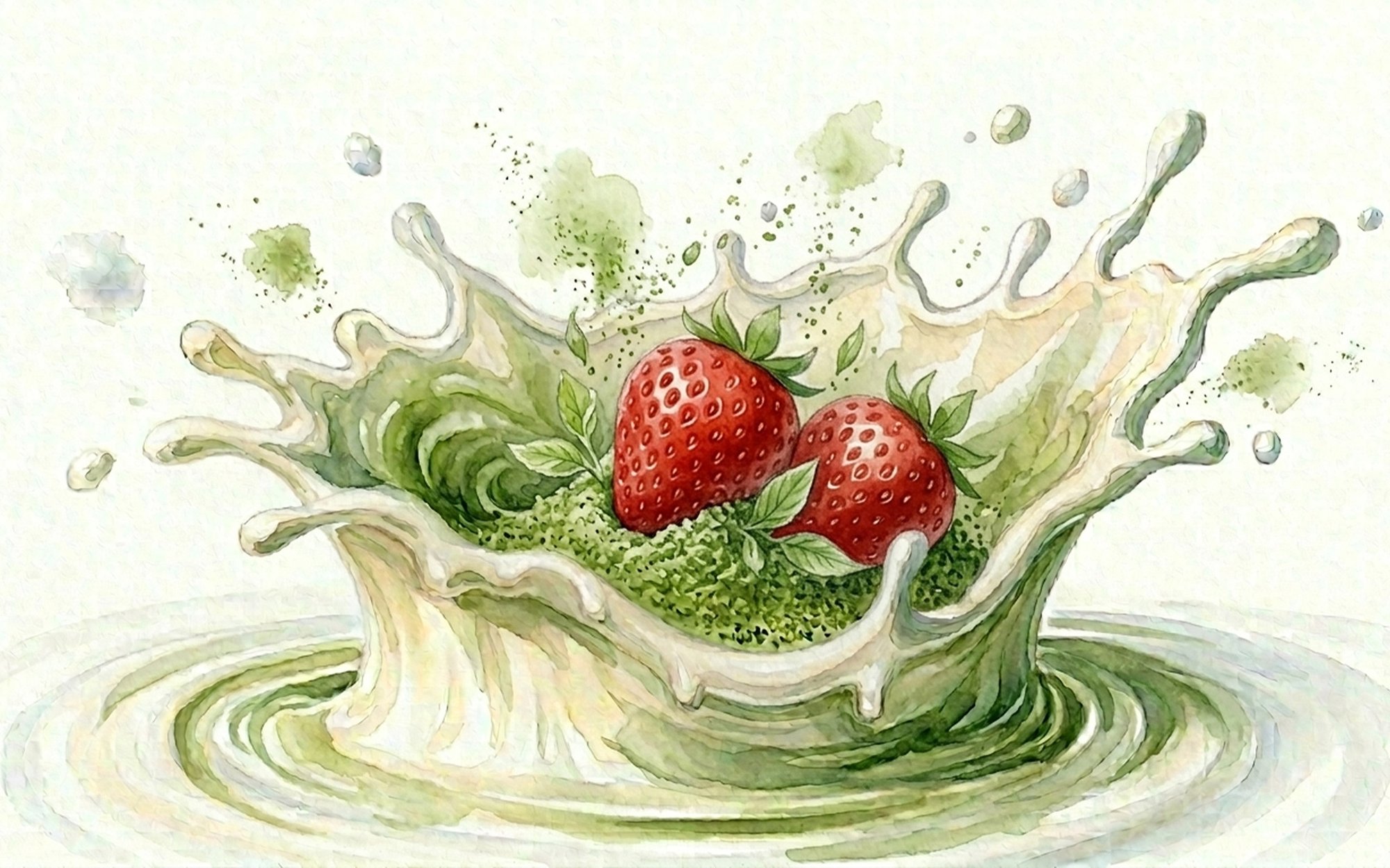 Matcha Strawberry Milkshake