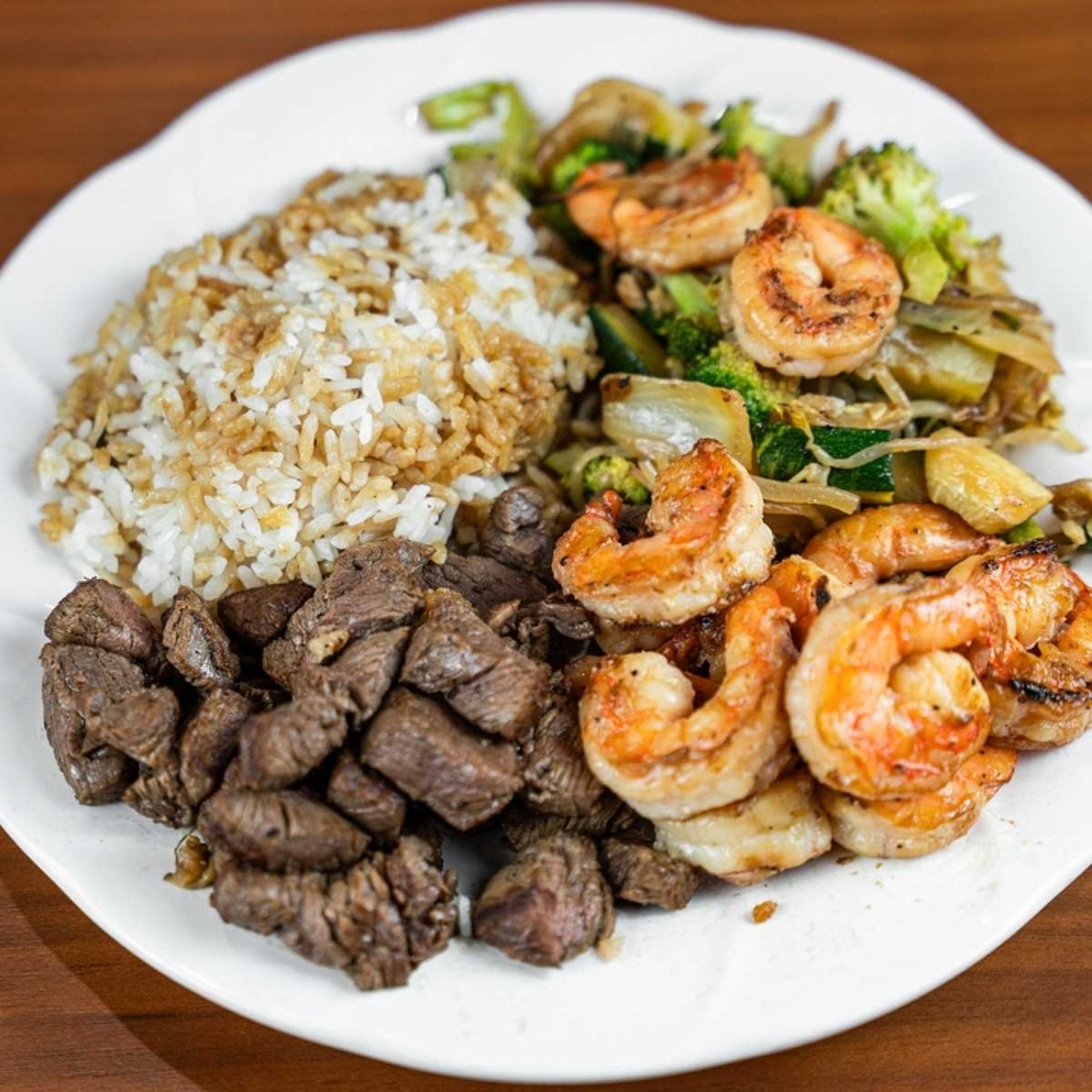 (L) Shrimp & Filet Mignon Hibachi