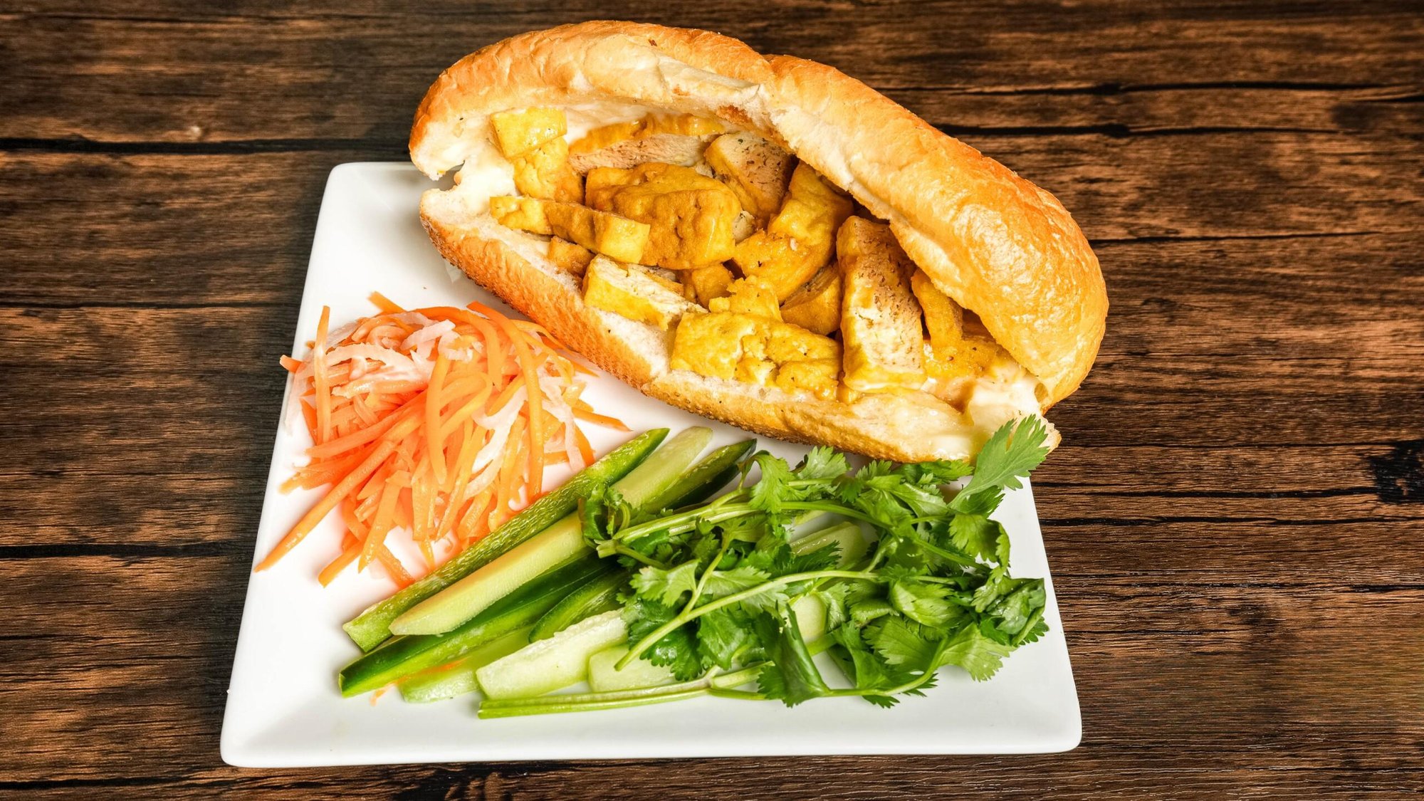 S4. Vietnamese Baguette Sandwich with Tofu