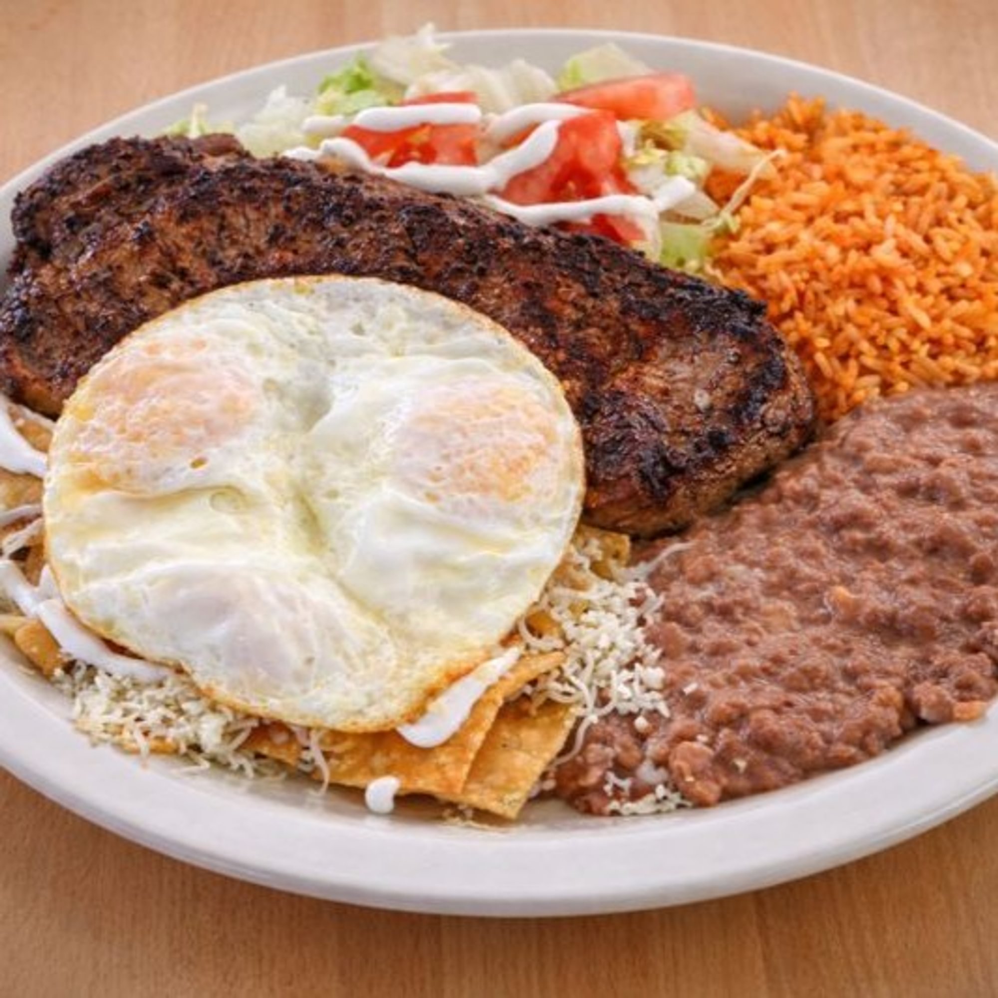Chilaquiles W/Ribeye Steak (BF Plate)