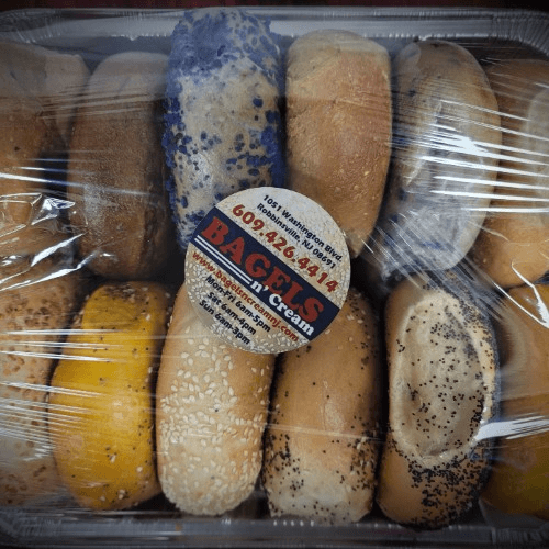 One Dozen Bagels Sliced/Wrapped in Tray