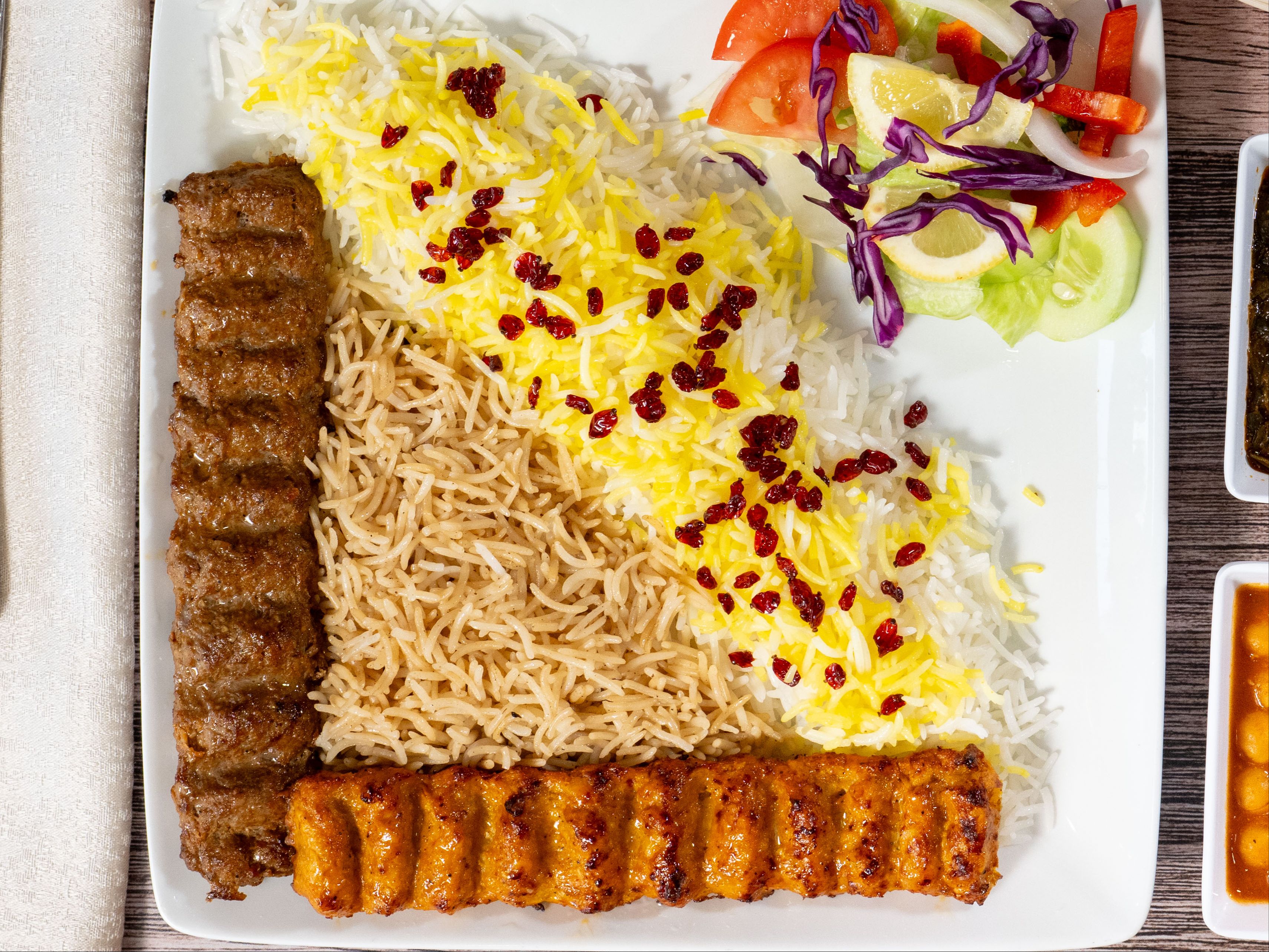 Chicken Kubideh & Beef Kubideh Combo