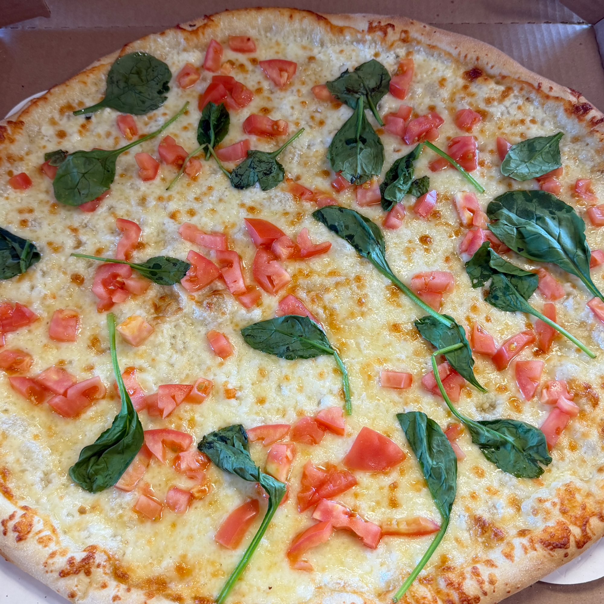 White Deluxe Pizza