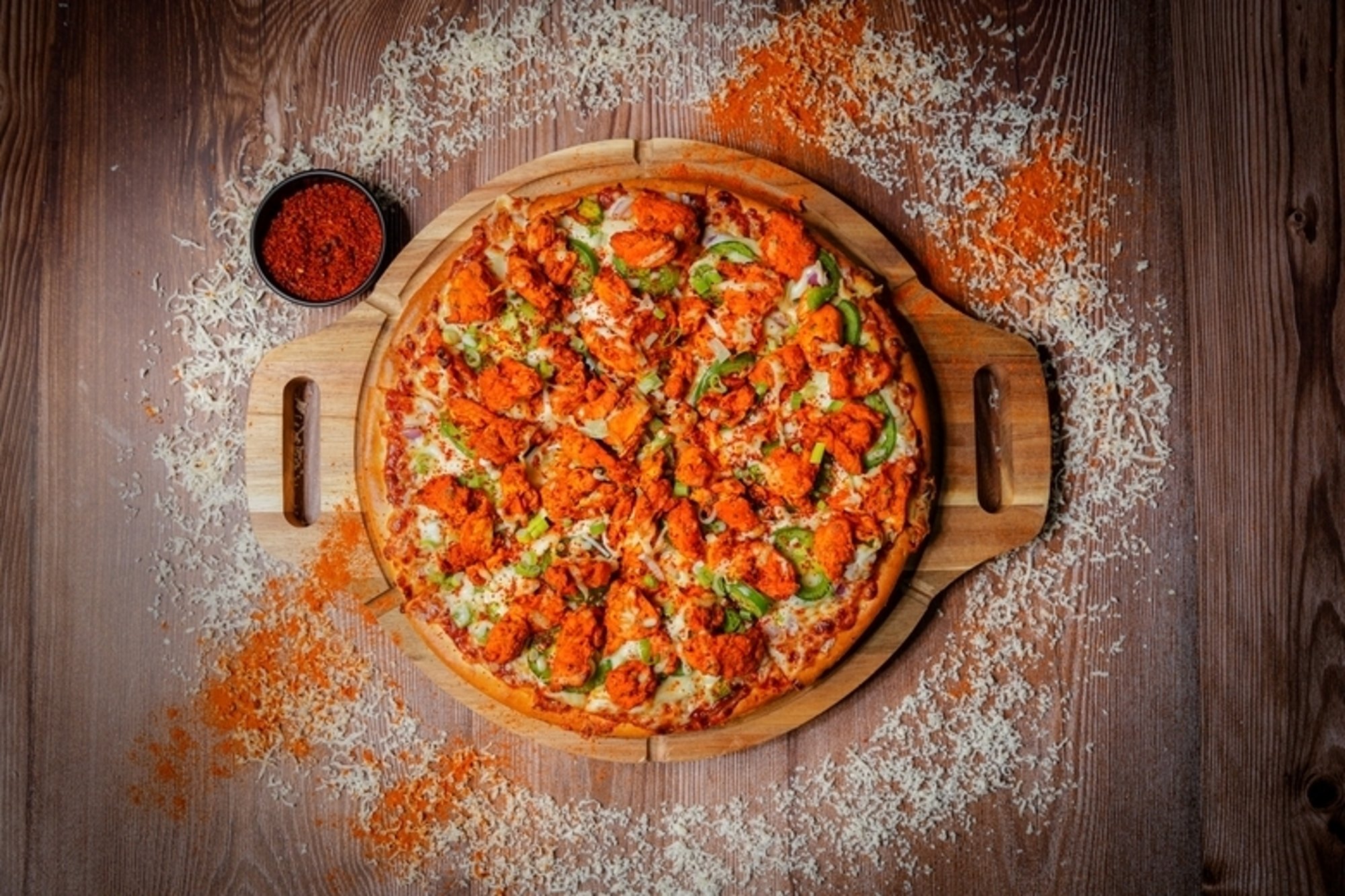Achari Tandoori Chicken Pizza