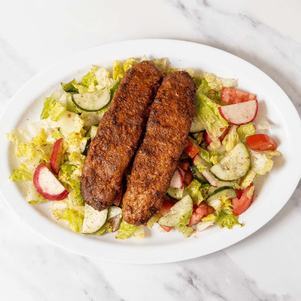 Fattoush with Beef Kebab