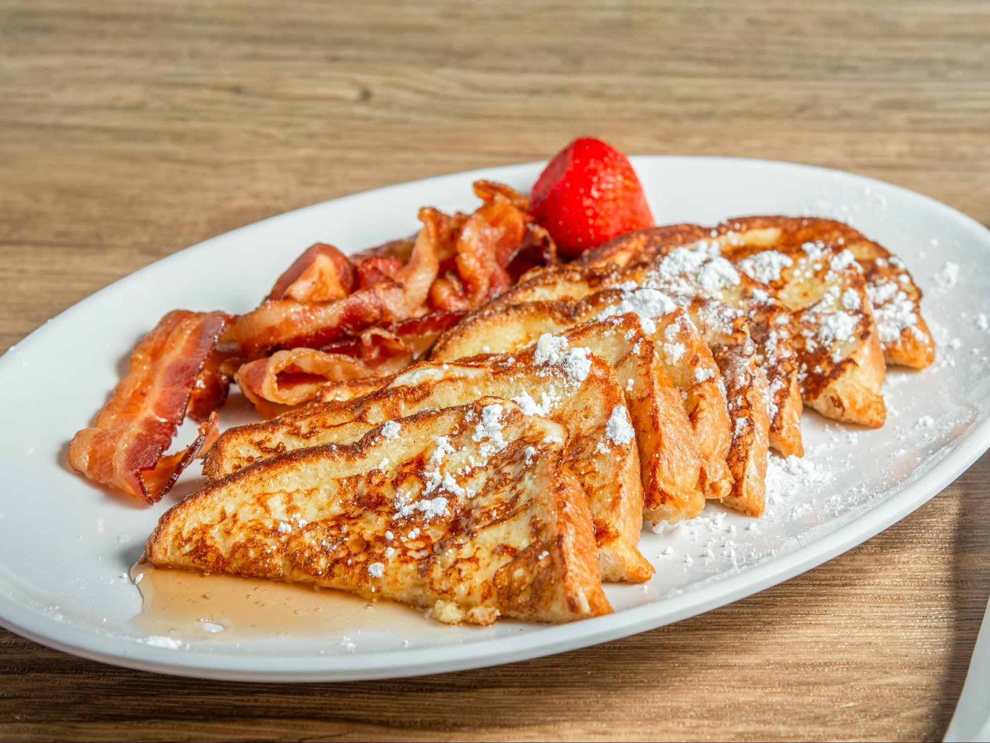 French Toast Stack (2) w/Butter, Powered Sugar & Syrup