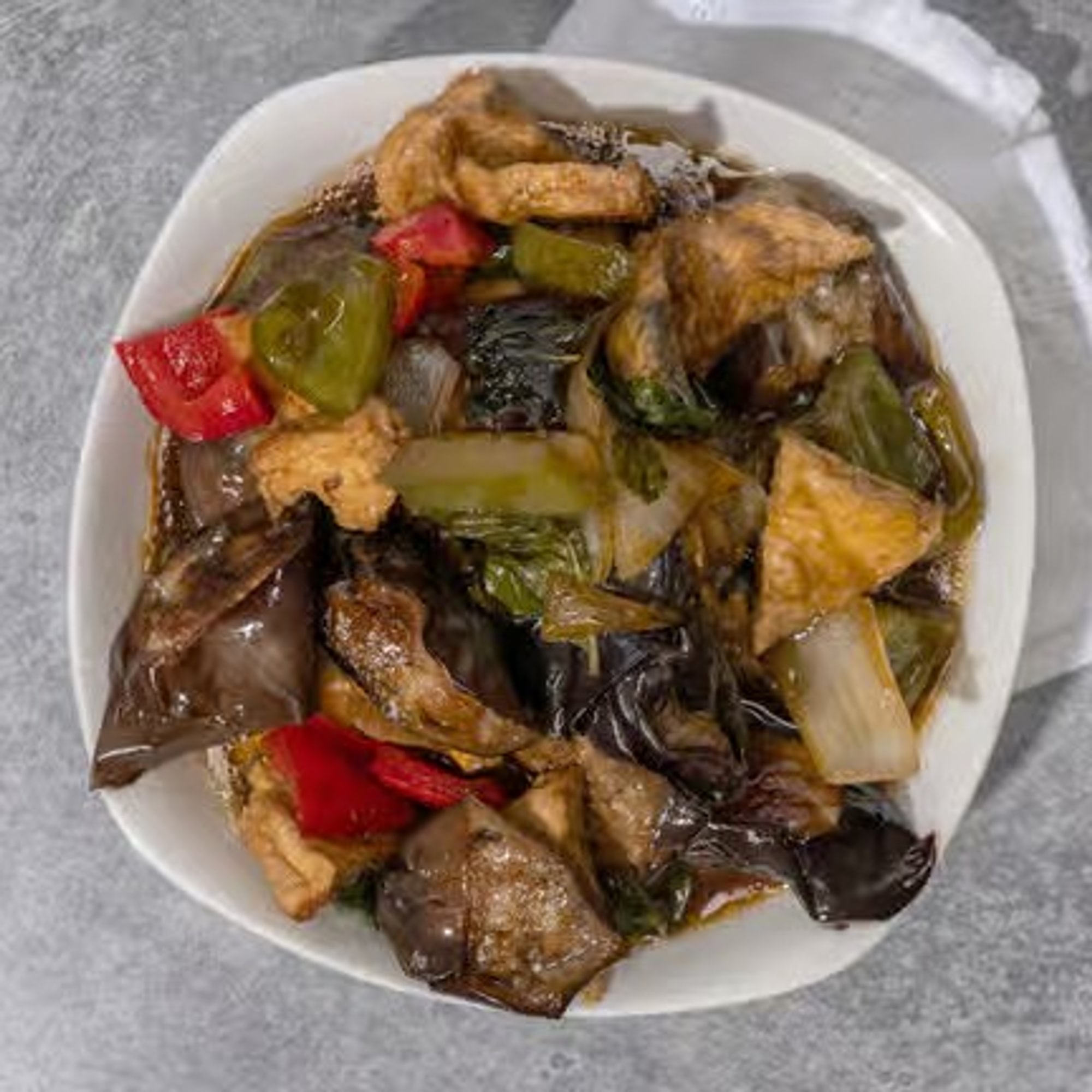 F11. Stir Fried Eggplant with Basil