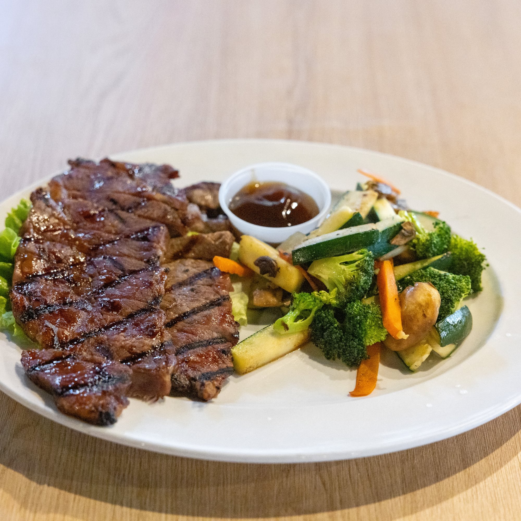 Grilled NY Strip Steak Teriyaki