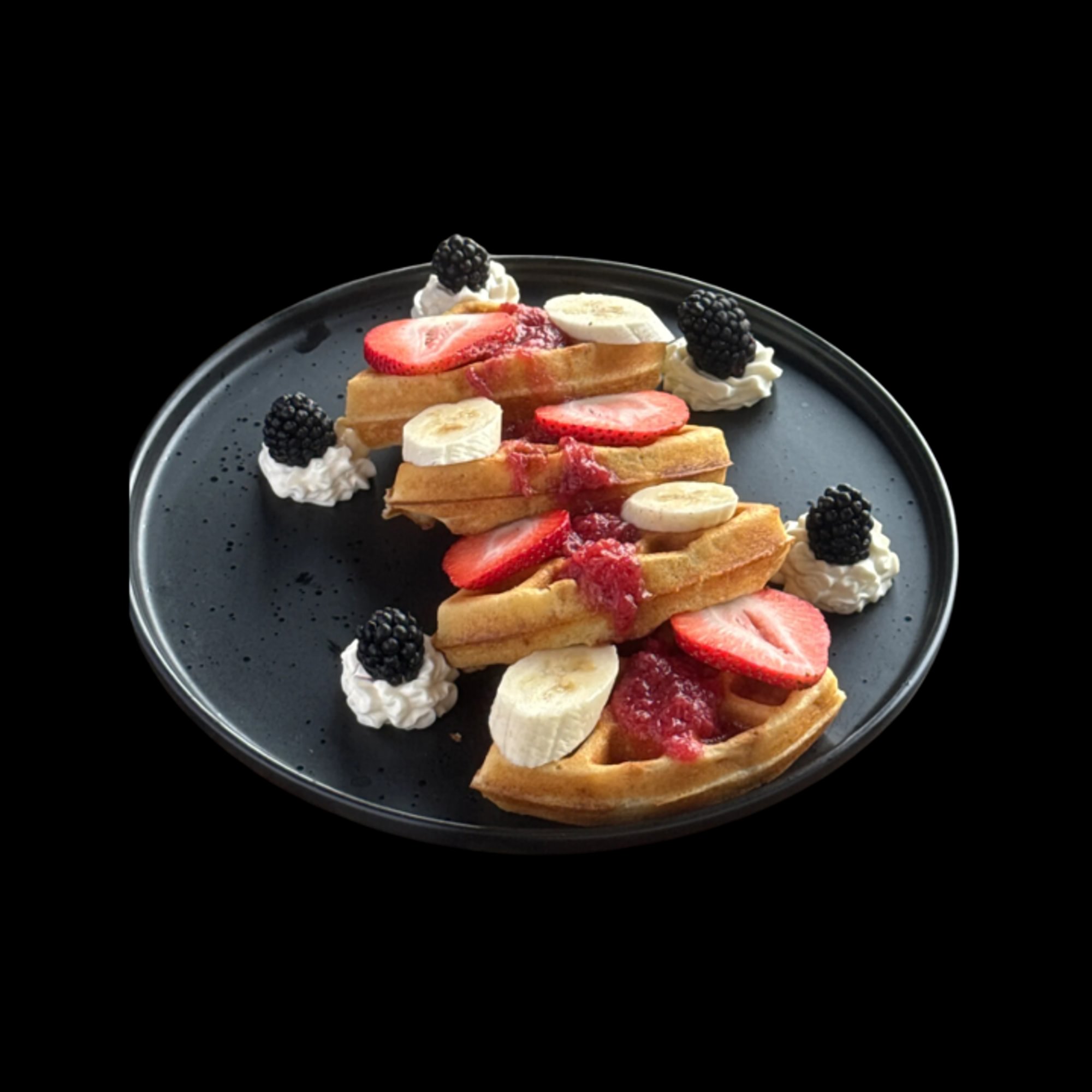 Berries and Cream Waffles