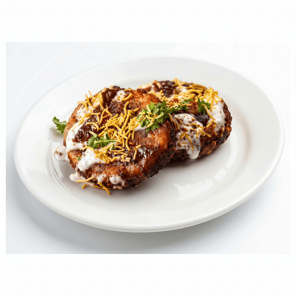 Aloo Tikki with Chole Chaat
