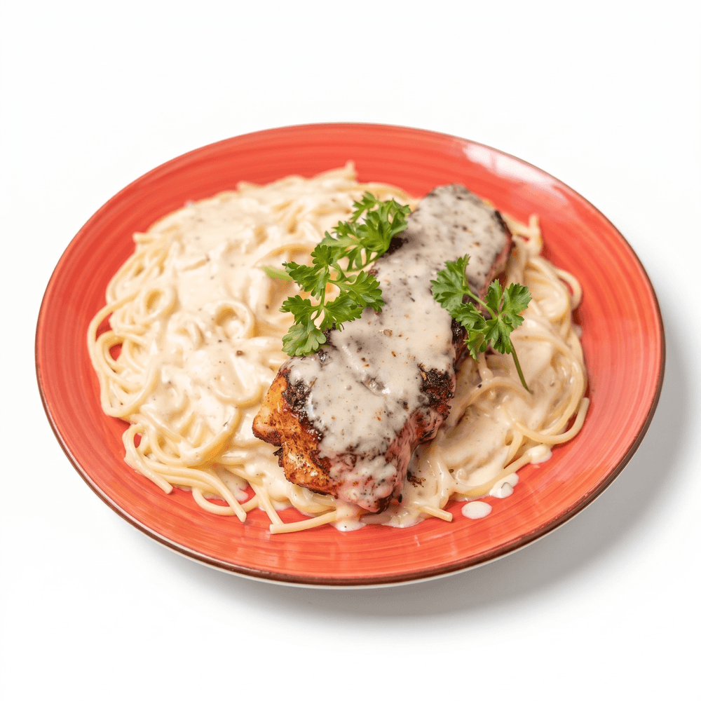 Blackened Salmon Alfredo