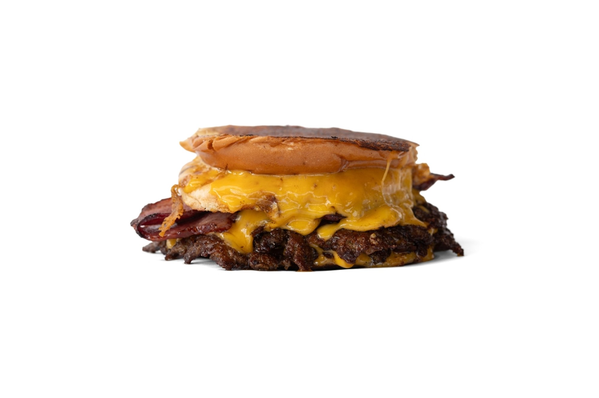 Grilled Cheese Smashed Burger with Seasoned Fries
