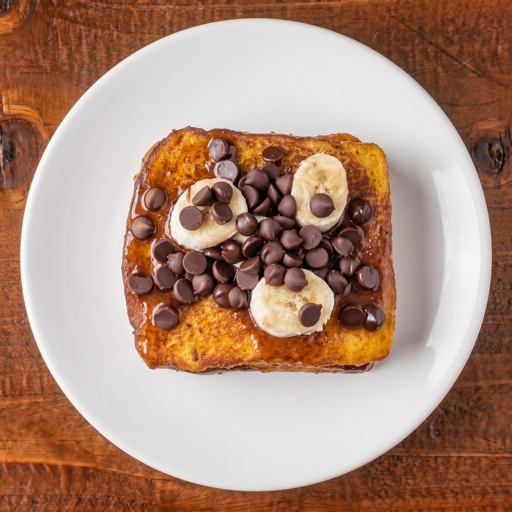 Banana Caramel Stuffed French Toast