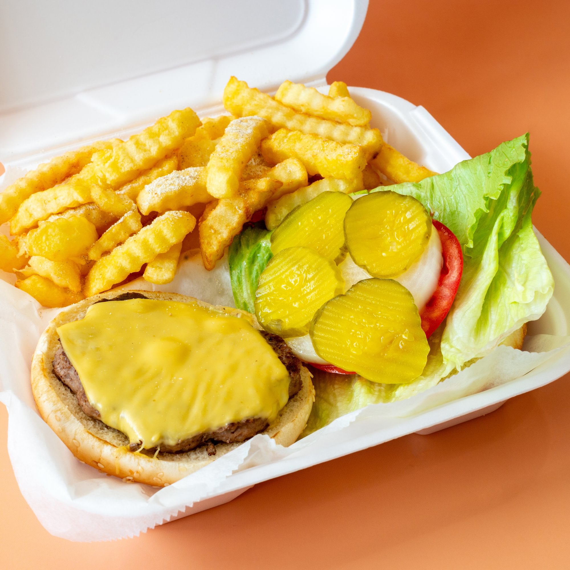 Kid's hamburger & fries