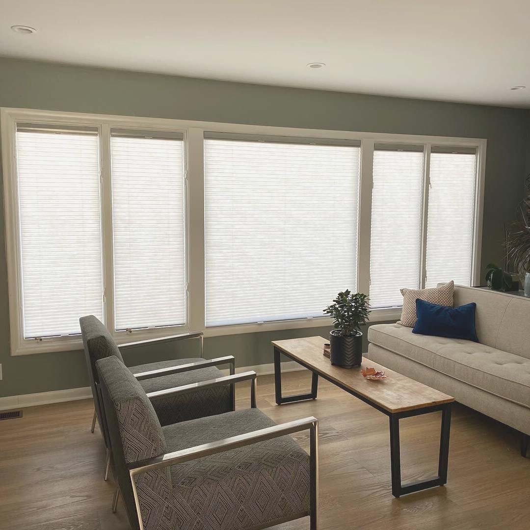 Light-filtering cordless cellular shades