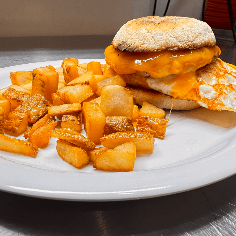 Sausage, Egg, and Cheese on English Muffin