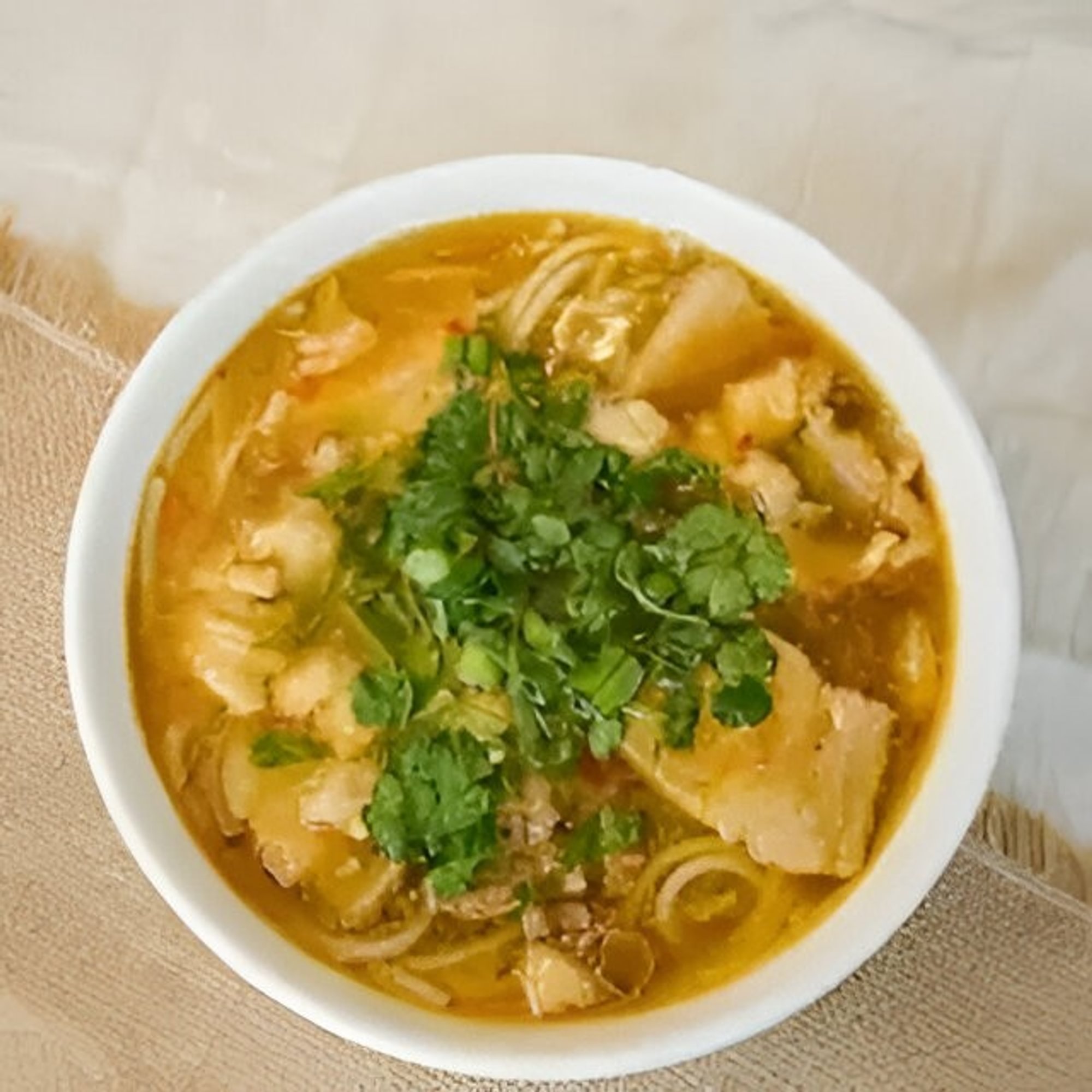 Hot & Spicy Anchovy Noodle Soup