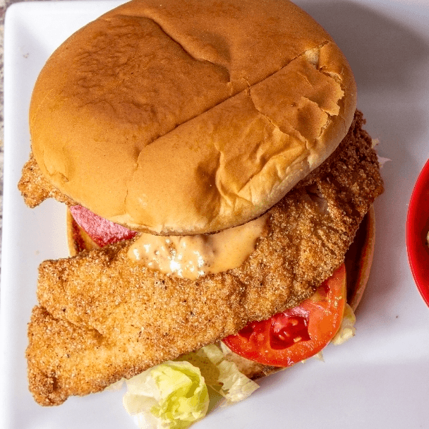Cajun fish sand with fries