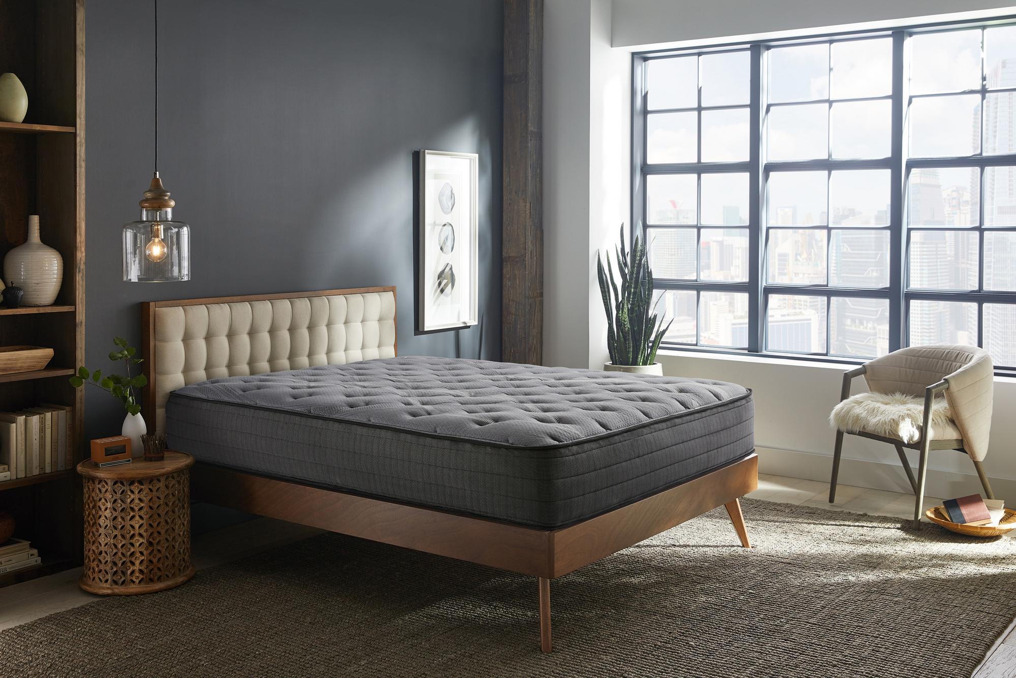 NightsBridge 12" California King Tight Top Coil Graphite Hybrid Mattress