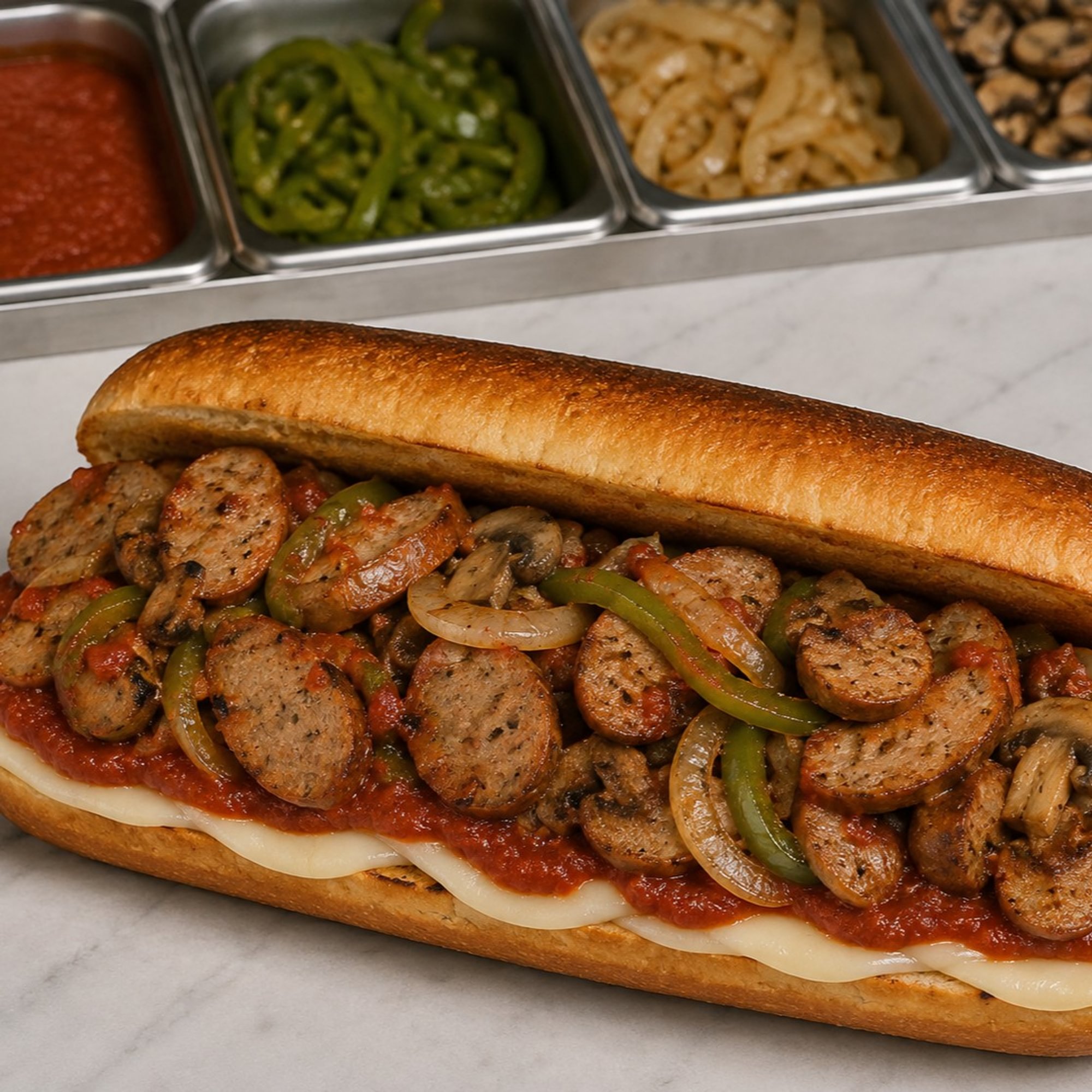 Italian Hot Sausage Submarine