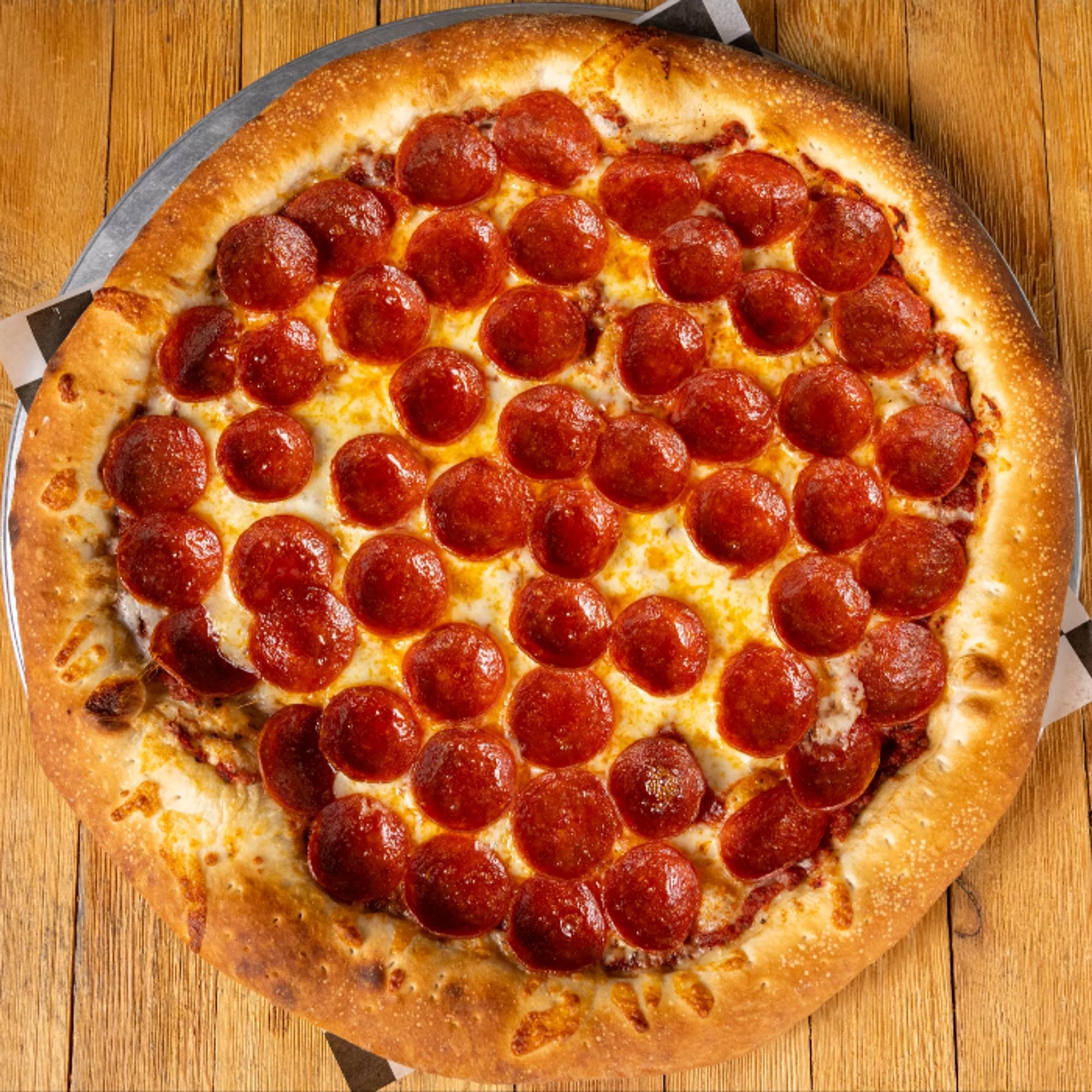 DOUBLE PEPPERONI-DOUBLE CHEESE PIZZA Tuesday Special