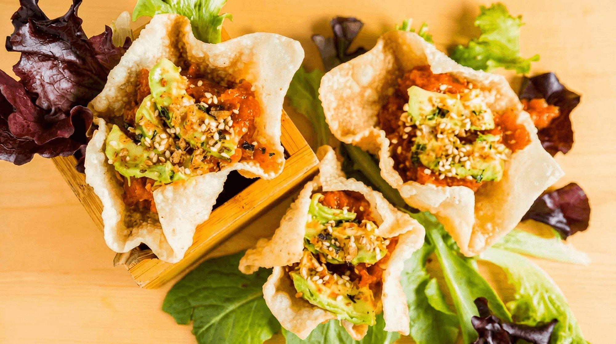 Spicy Tuna Tartare Tacos (3 Pcs)
