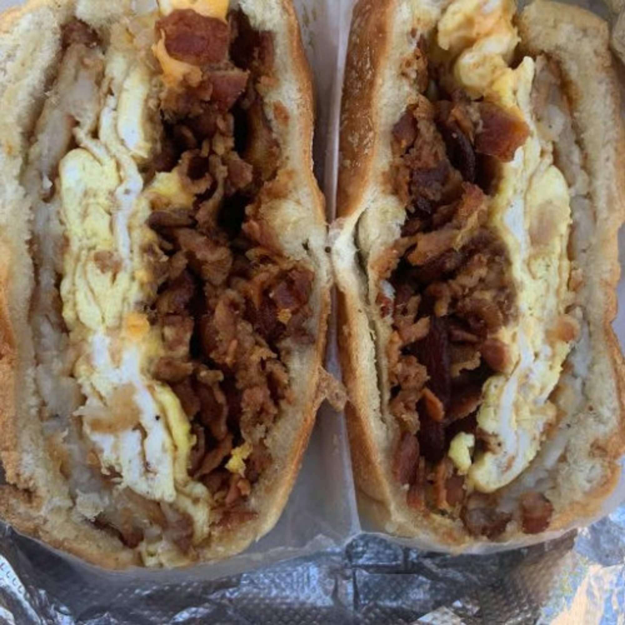 Bacon, Egg, Cheese & Hash Browns Sandwich