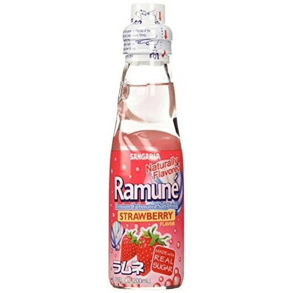 Japanese Ramune Strawberry Soda