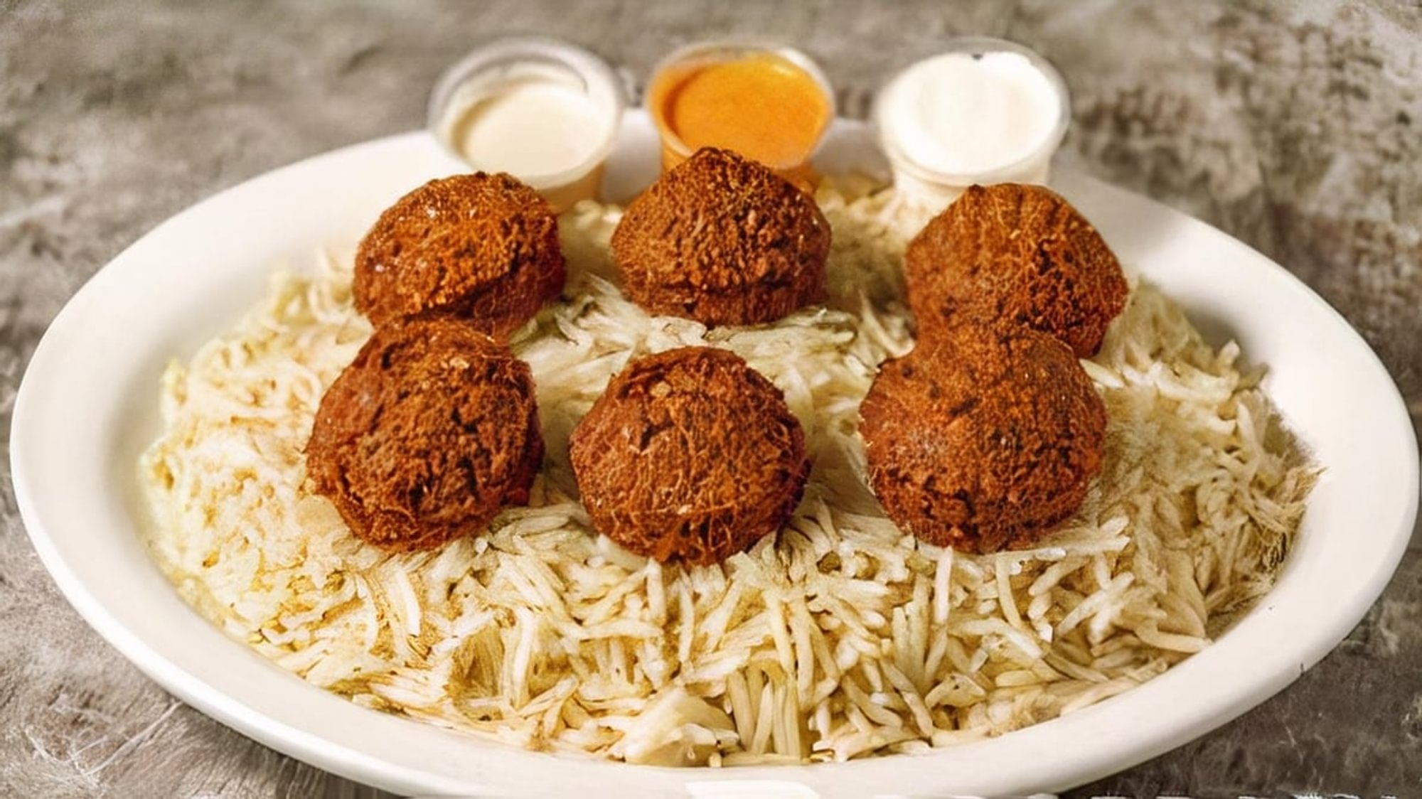 Falafel Rice Platter (Vegetarian)