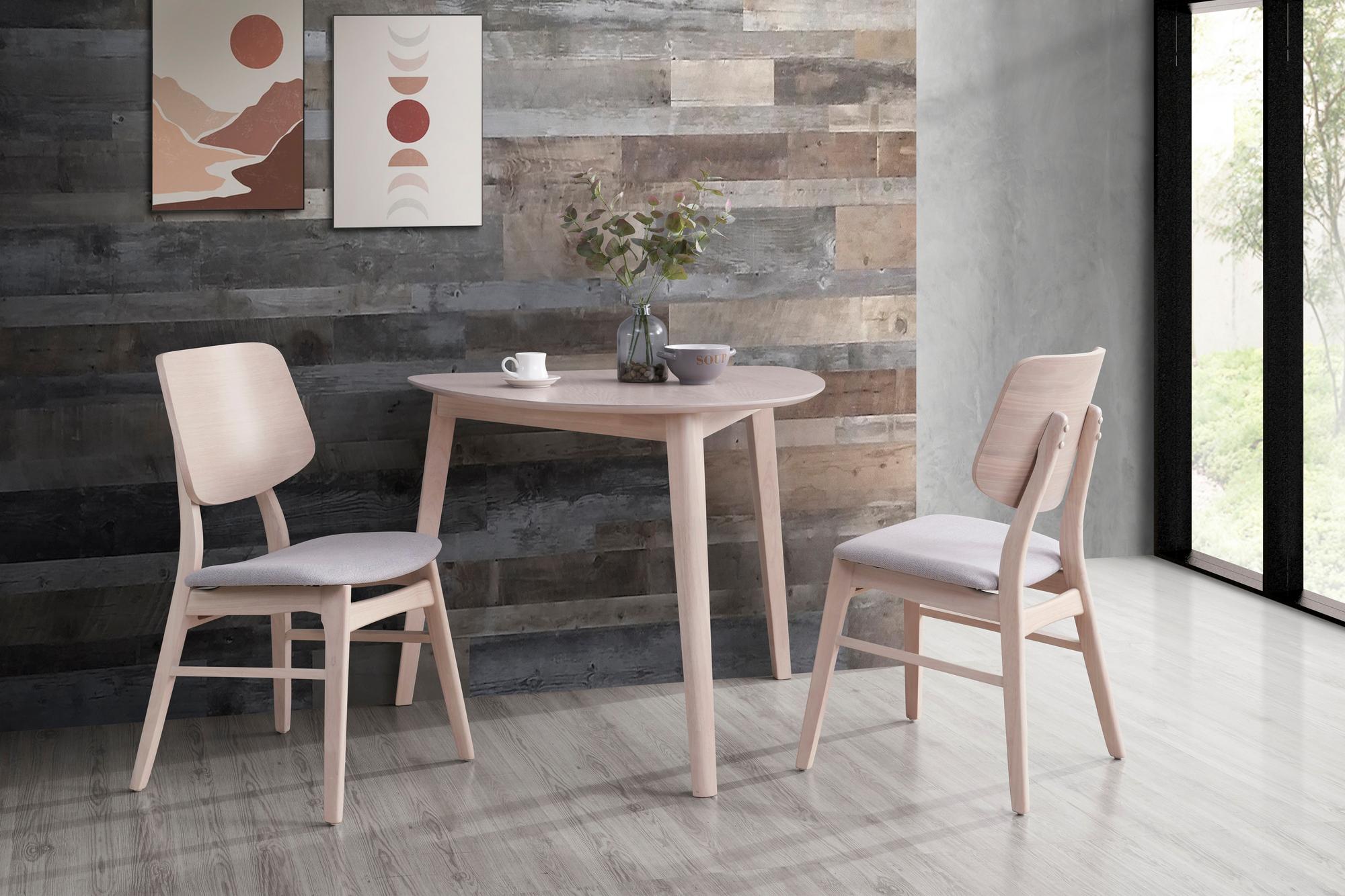 3-Piece Oscar Dining Set - White Ash