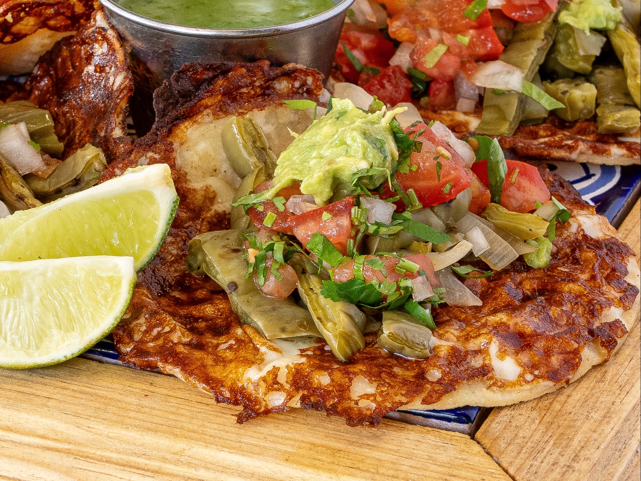 Mushroom & Spinach Tacos al Queso
