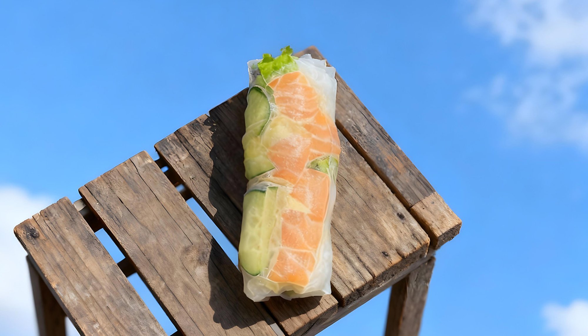 Miso Salmon Rice Paper Roll