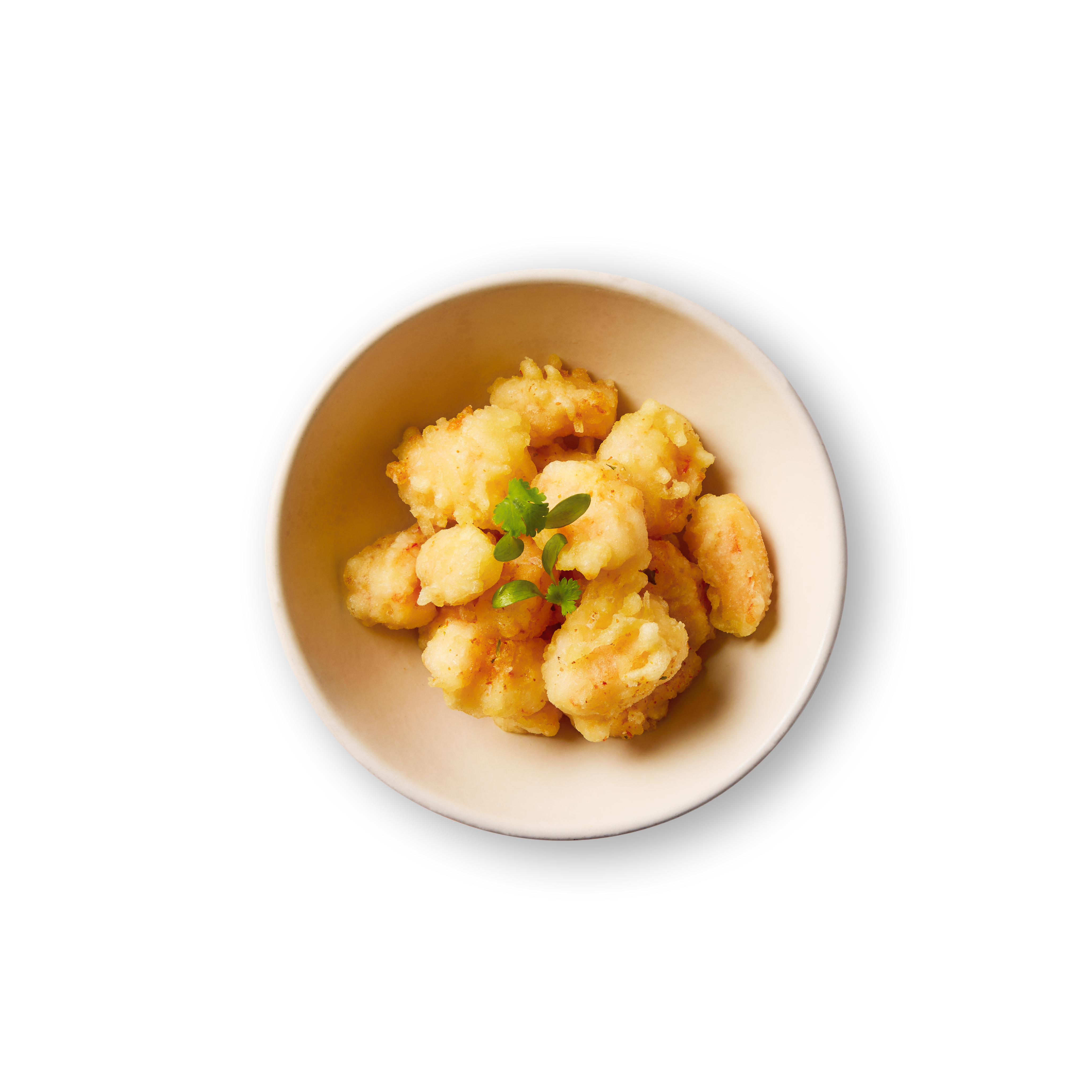 Crispy tiger prawn clouds, truffled yuzu mayonnaise