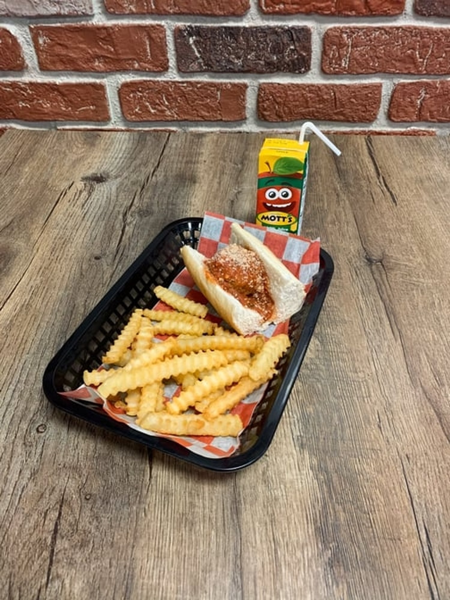 Kids Meatball Sandwich & 1/2 Fries
