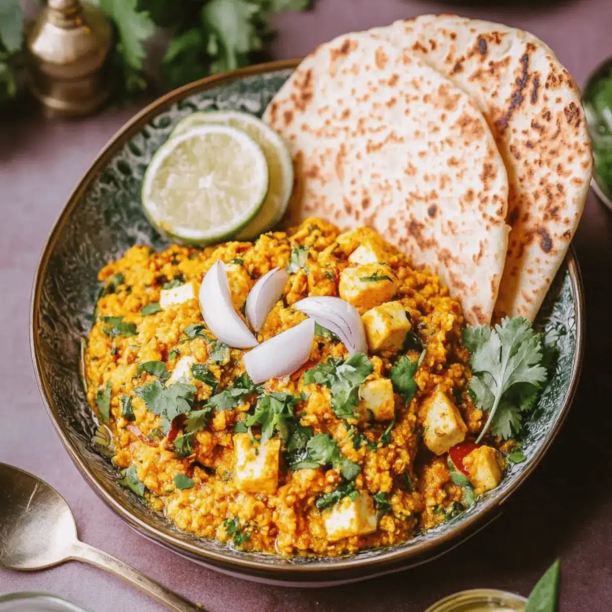 Paneer Bhurji with Naan