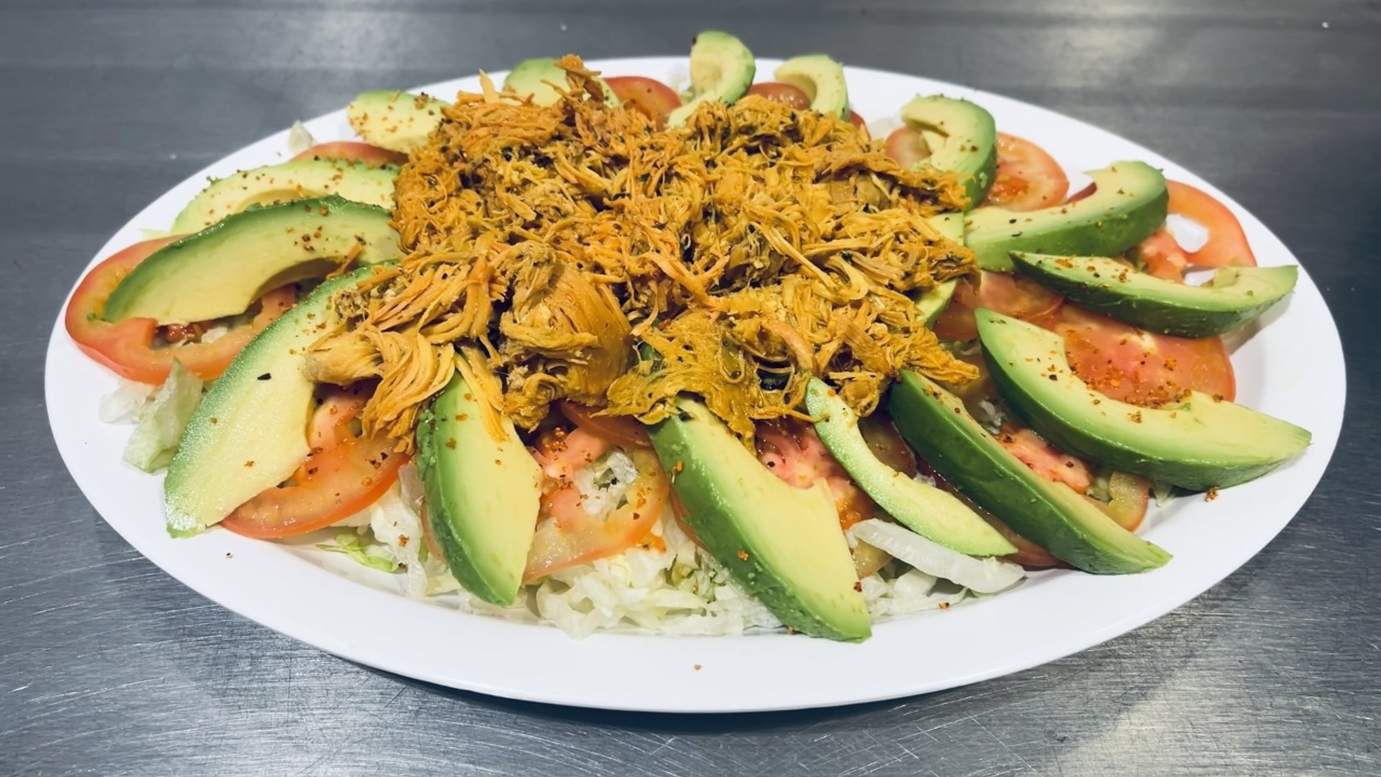 Shredded Chicken Tomato Salad