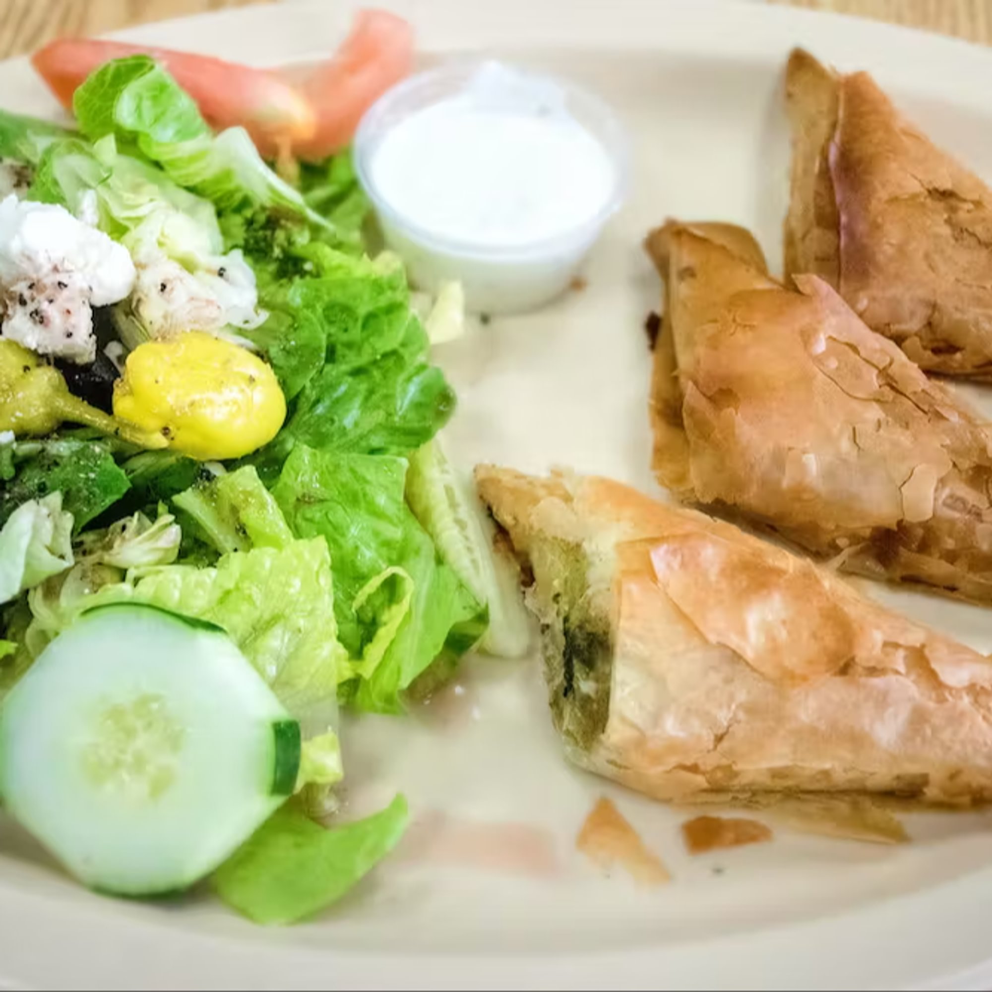 Spanakopita with Greek Salad (3) 
