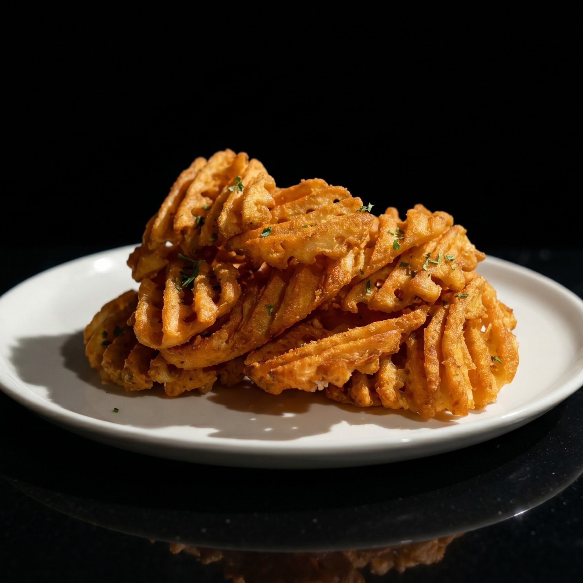 Garlic Parmesan Truffle Waffle Fries