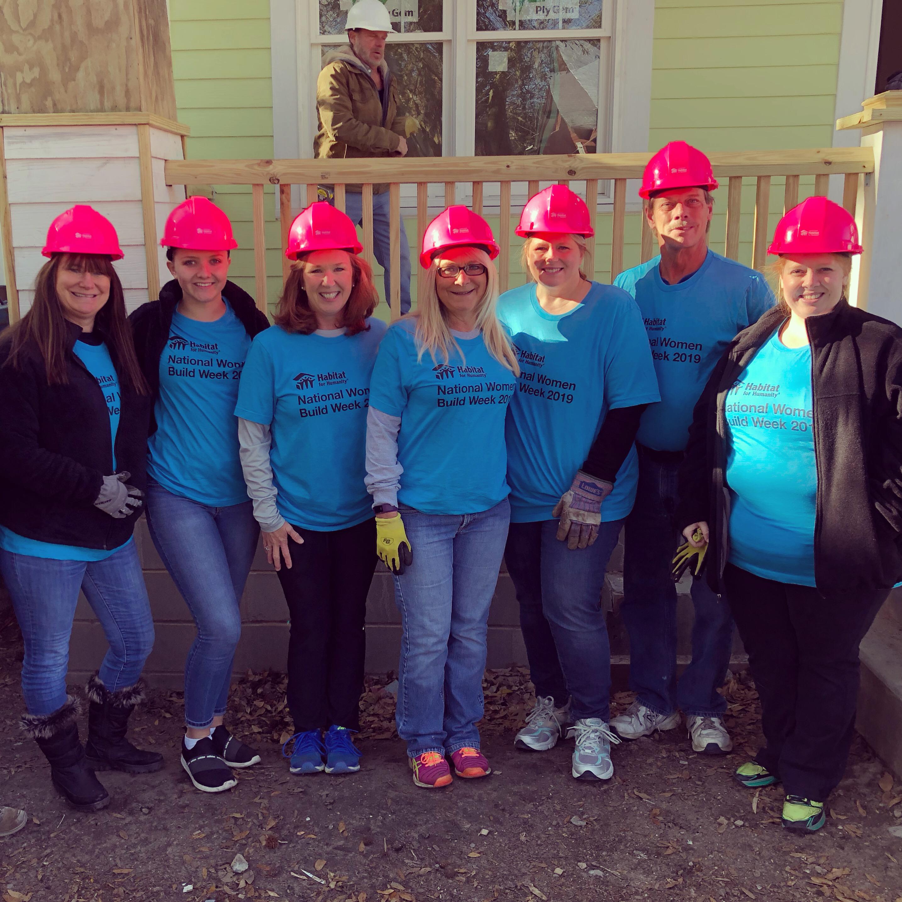 Our Budget Blinds of Savannah team working with Habitat for Humanity on the Women's Build!  We love being able to give back to our community.