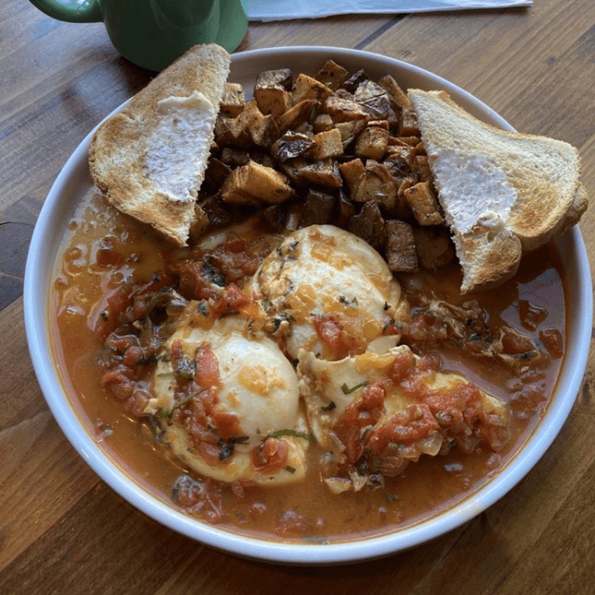 Huevos Ahogados (Mexican Style Drowned Eggs in Salsa)