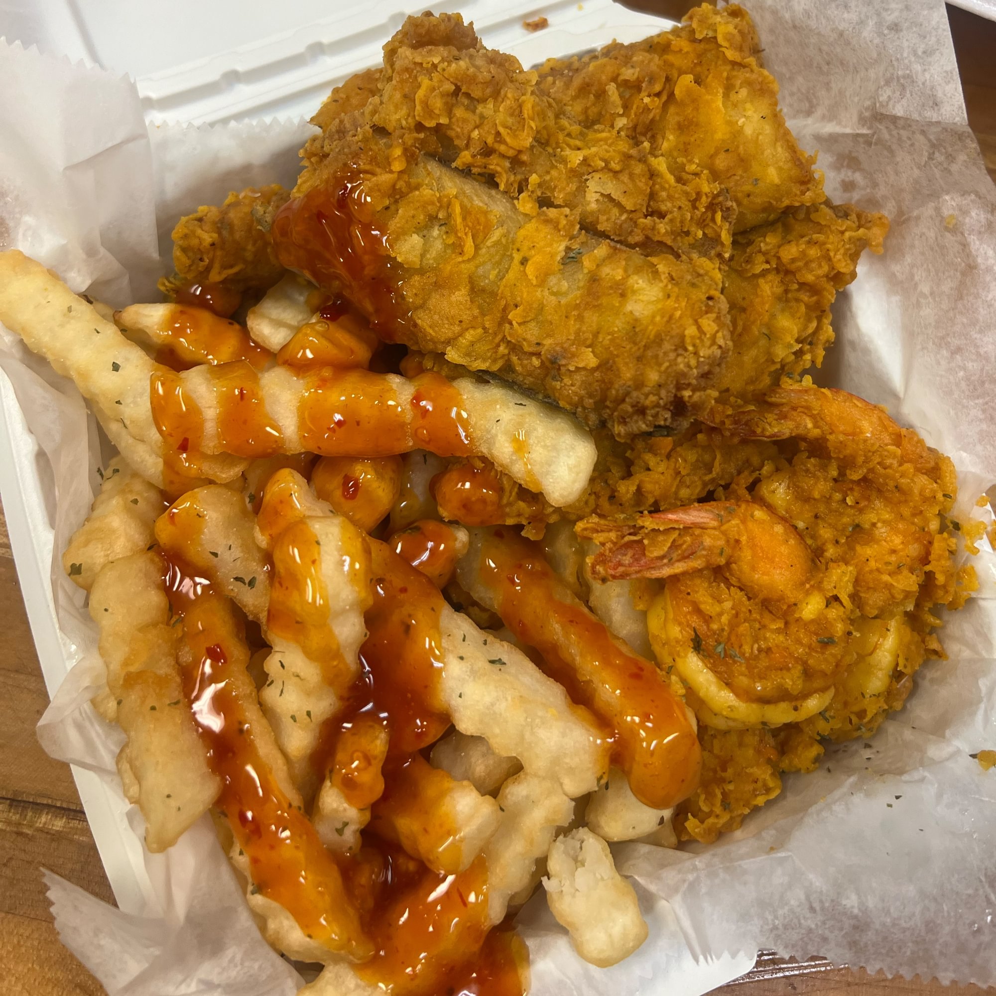Fried Whiting & Shrimp Plate