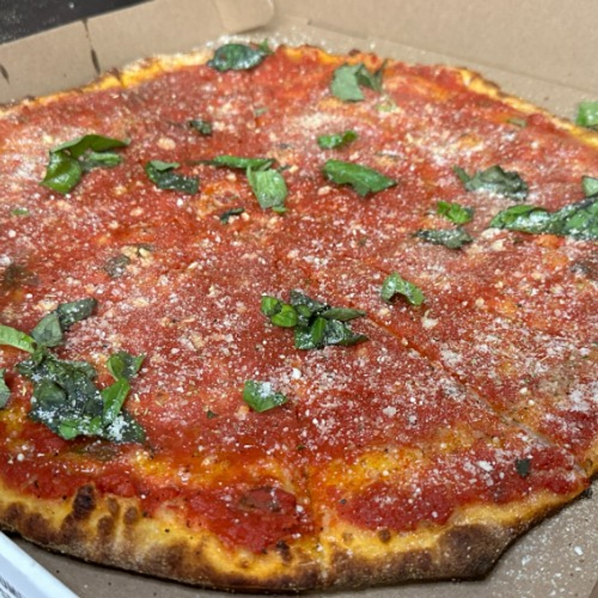 Tomato Pie Apizza (AH-BEETZ) *No Mozzarella on This One