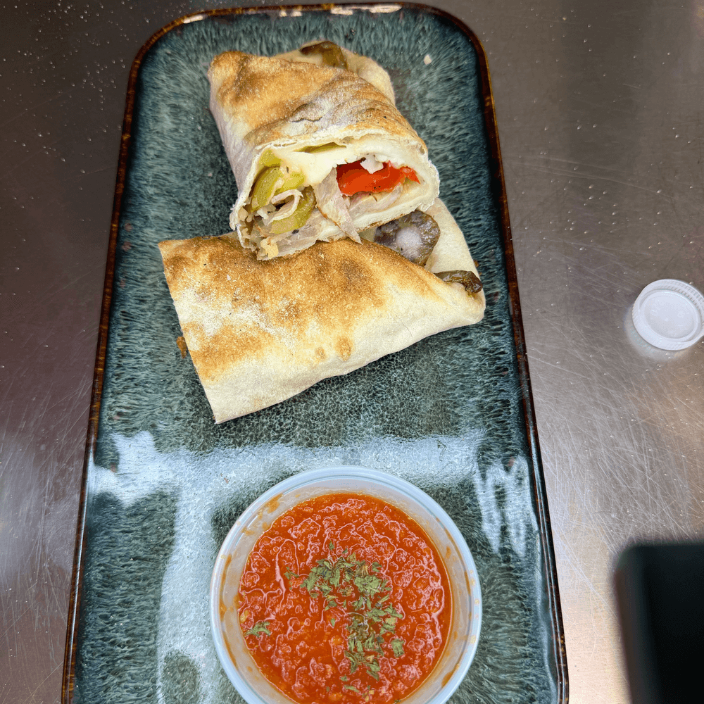 Sausage & Peppers Pizza Roll
