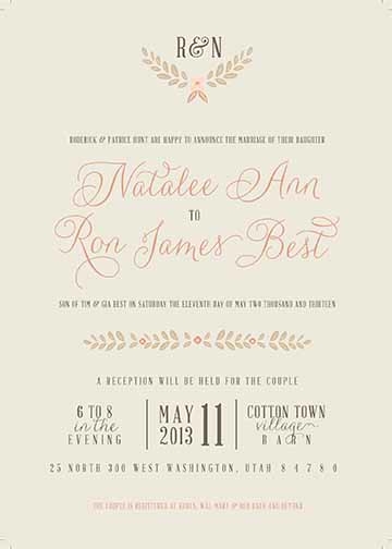 MCC Wedding Invitations Image