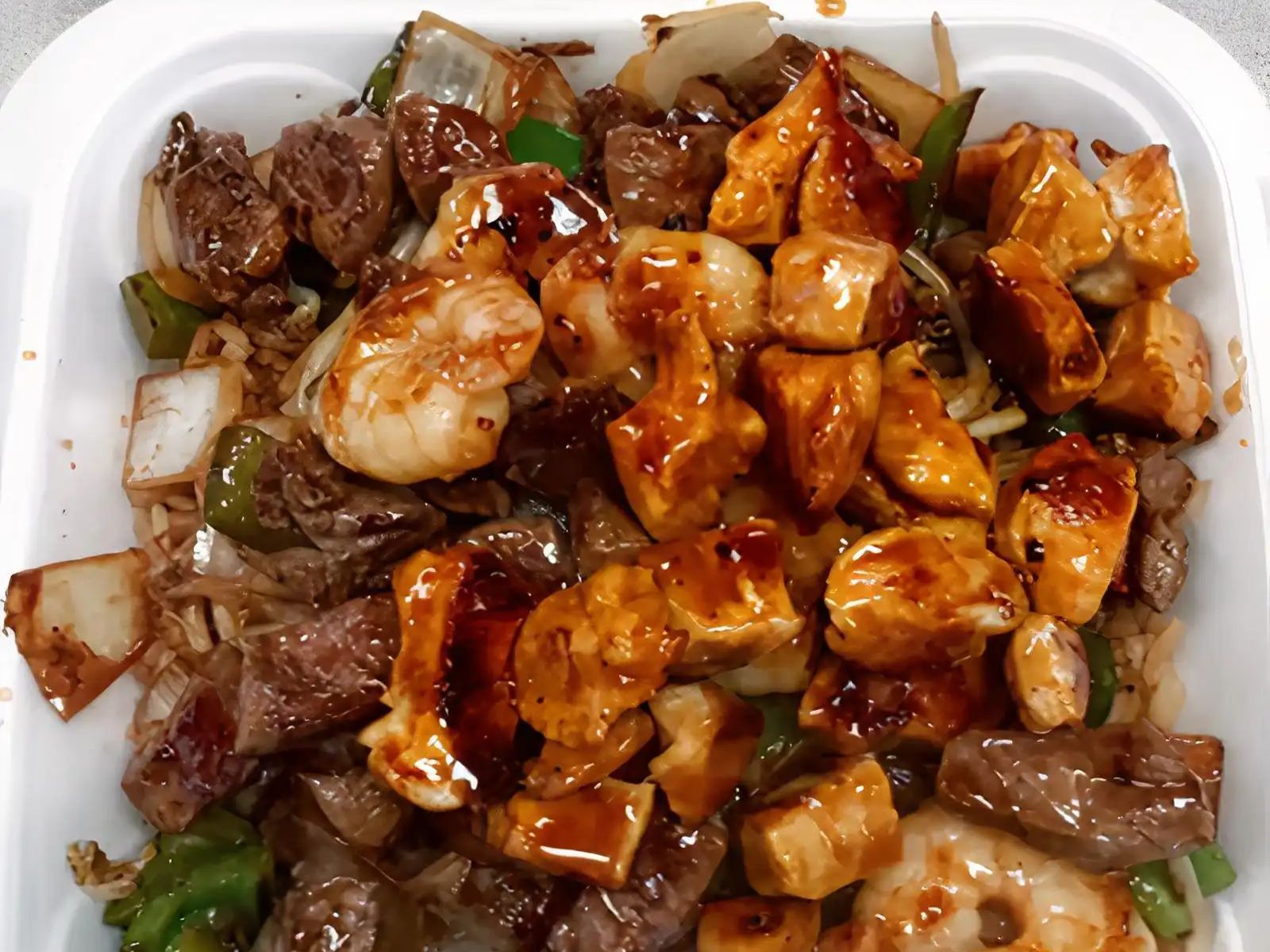 Hibachi Steak, Chicken & Shrimp